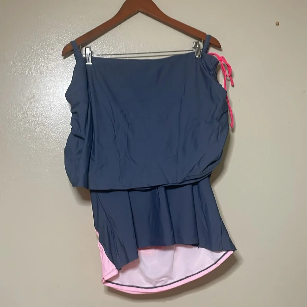 Pink Color Block Two Piece Swim XXXL - New without tags
